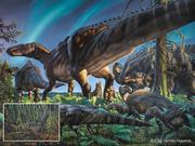 シクオミス・ミクロスが食べものを探すときには、自分よりもはるかに大きな恐竜をうまくかわさなければならなかっただろう。