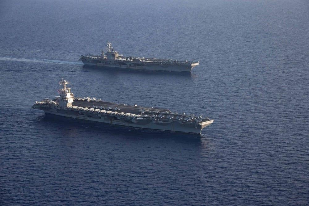 中東に派遣された2つ目の空母…ドワイト・D・アイゼンハワー空母打撃群