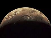 NASAの探査機ジュノーが、イオから1500kmの距離まで近づいて撮影した画像。