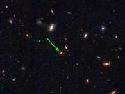 130億年前にあったと考えられる珍しい銀河｢JWST-7329｣。