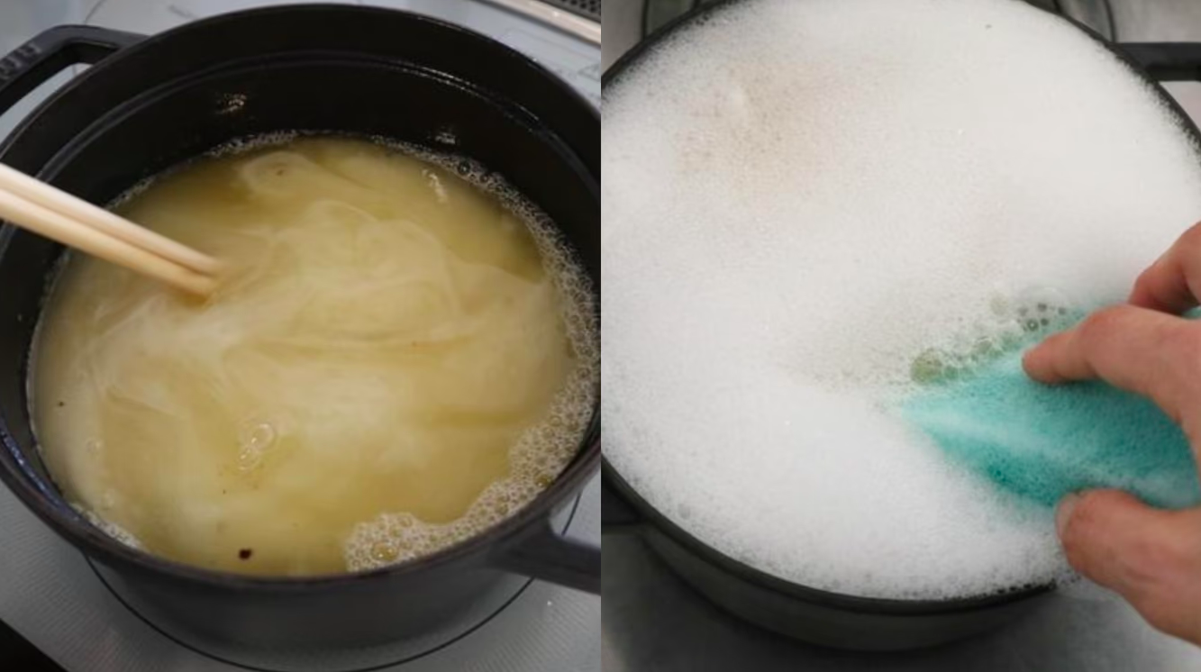 揚げ油は「捨てずに洗剤にする」が正解。 ギトギト油が一度でスルリと落ちて超楽ちん