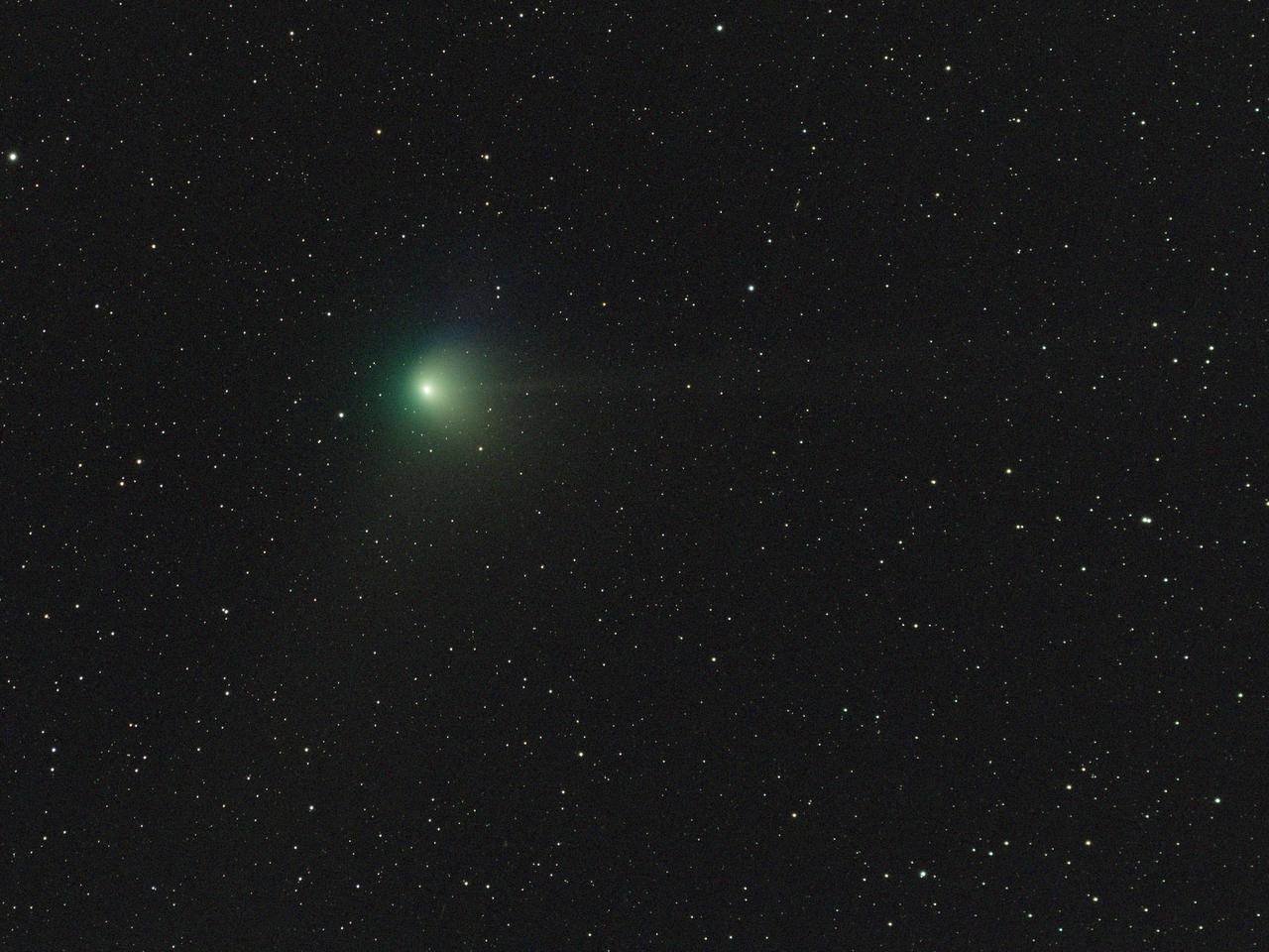 彗星 ZTF (C/2022 E3) 于 2023 年 1 月 31 日在日本国家天文台三鹰校区拍摄。