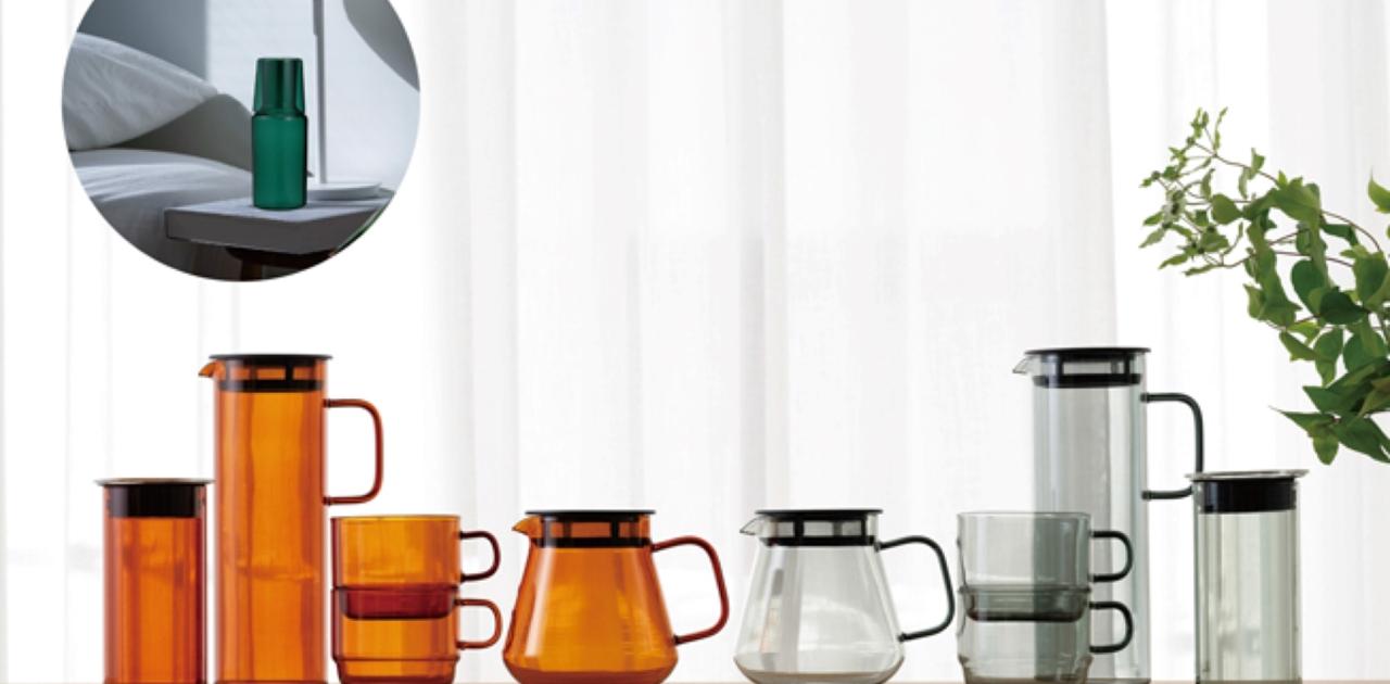 ハリオの新作は｢コーディネートできるコーヒー器具｣。カラーガラスがテーブルを華やかにしてくれそう