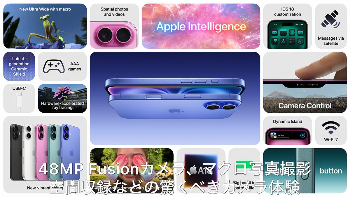 アップル「iPhone 16」がわかる5つの特徴。価格据え置きでも「来年まで