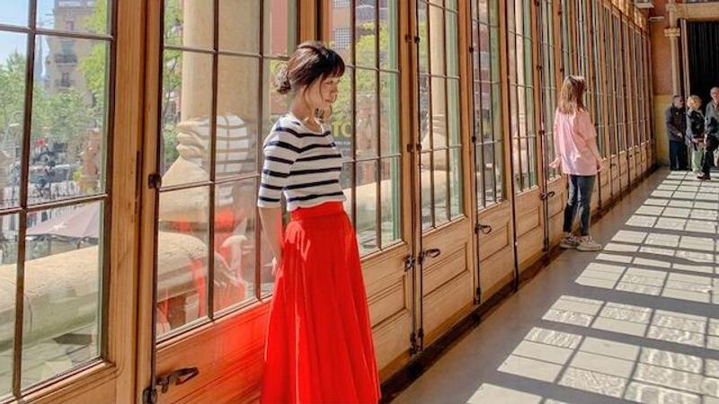 スペイン旅行中の手塚さん