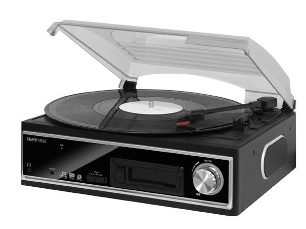 geanee PCリンク付レコード・カセットプレーヤー GEANEE、パソコンに