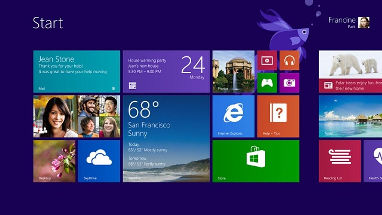 Windows 8.1がチラ見せ。Metroはそのままだけどスタートボタン復活