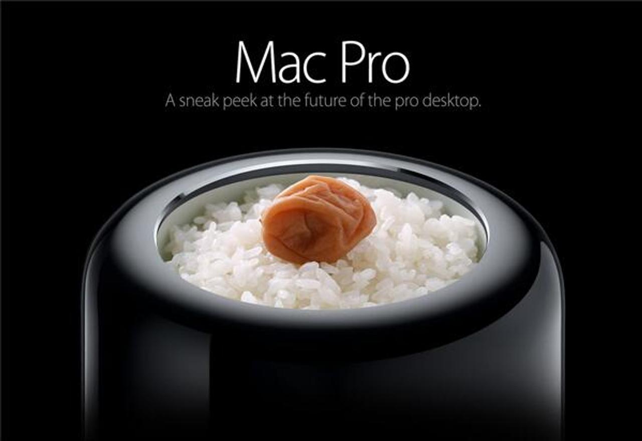 ［ #WWDC2013 ］夜食テロでしょこれは...Mac Proが世界中の胃袋を刺激しているみたいよ。