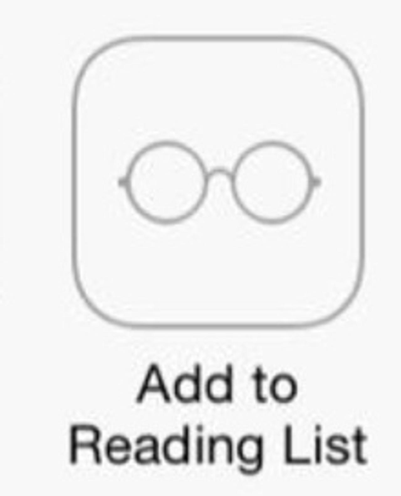 iOS 7の新しいリーディングリストのアイコンが...
