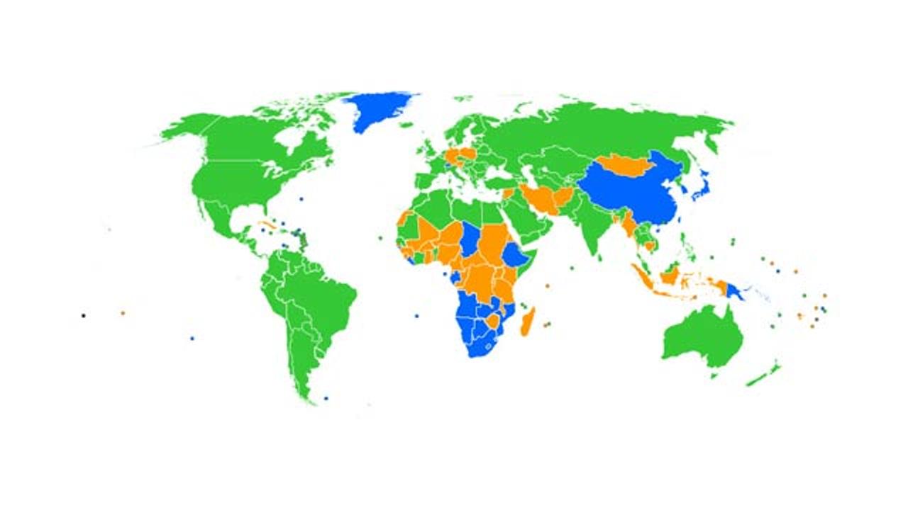 地図で見る、国別最も使われているブラウザ