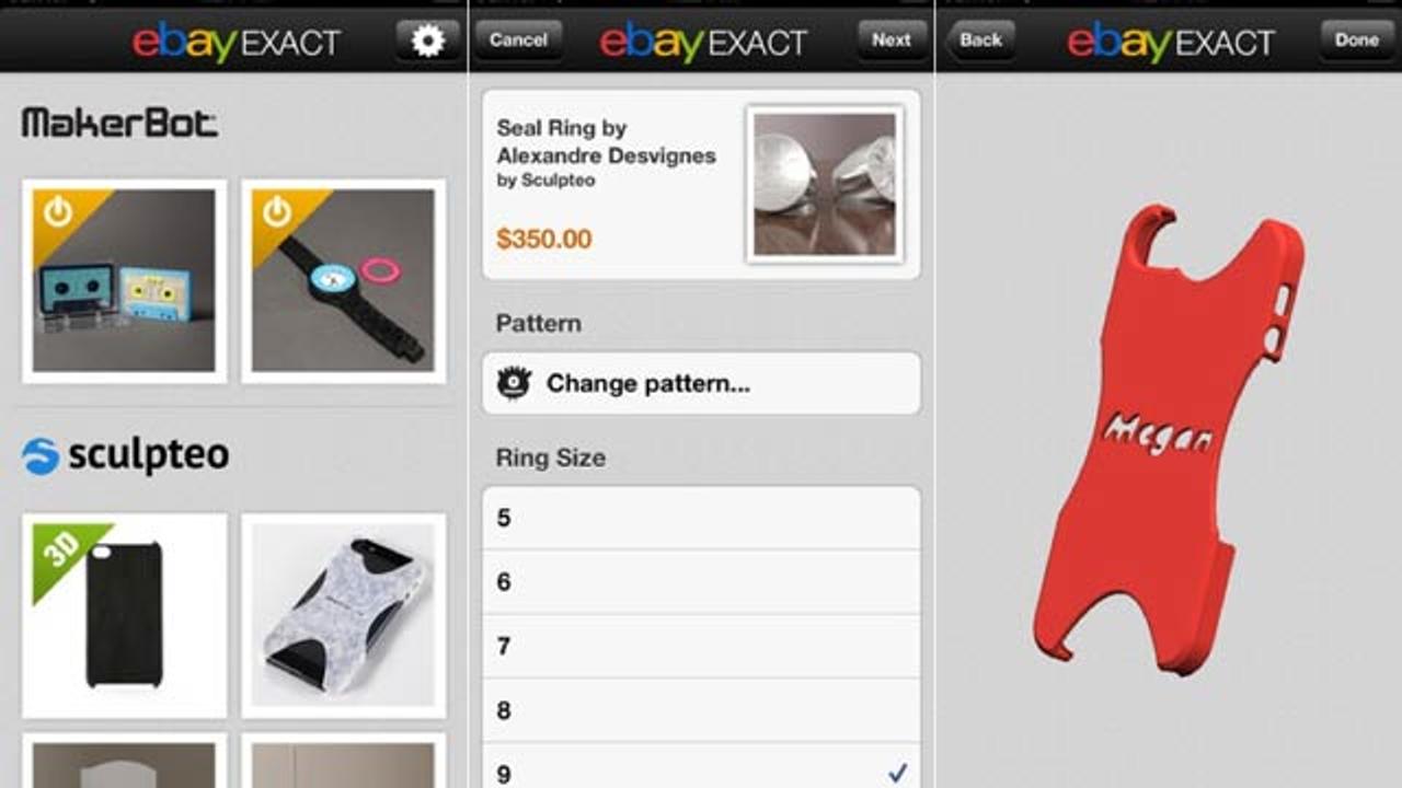 eBayが3Dプリンター制作アイテムをオーダーできるアプリを公開