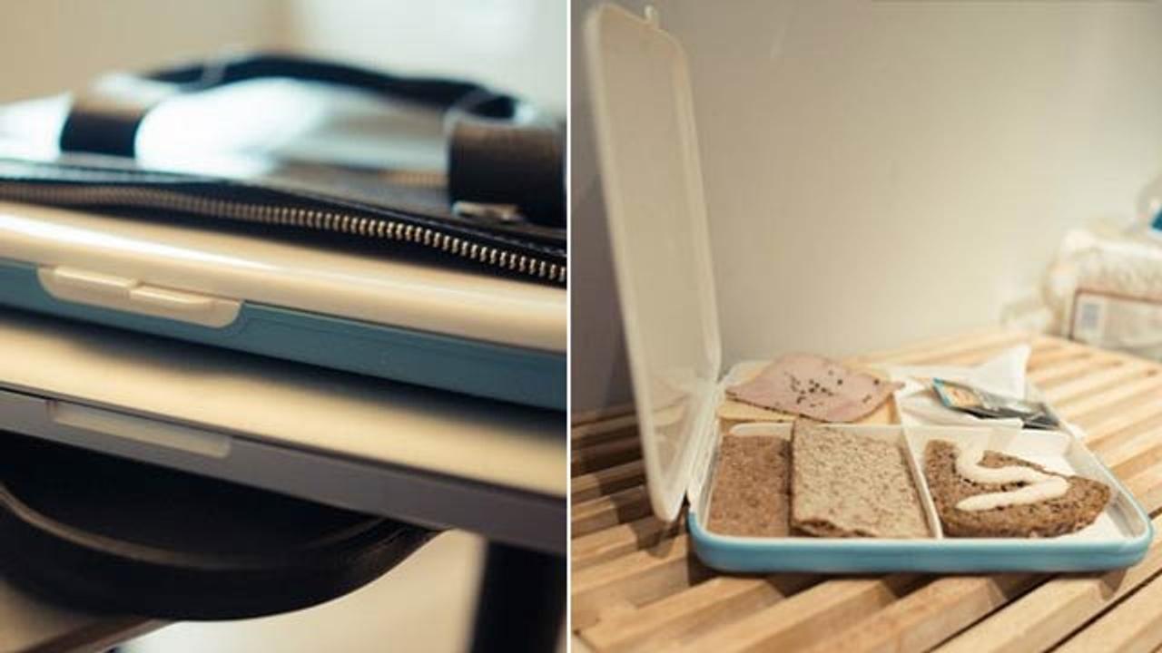 ラップトップ、開けてびっくりお弁当箱