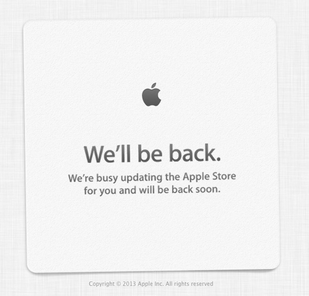 アップルのオンラインストアが｢We'll be back.｣へ！ 新商品がいよいよ登場か!?