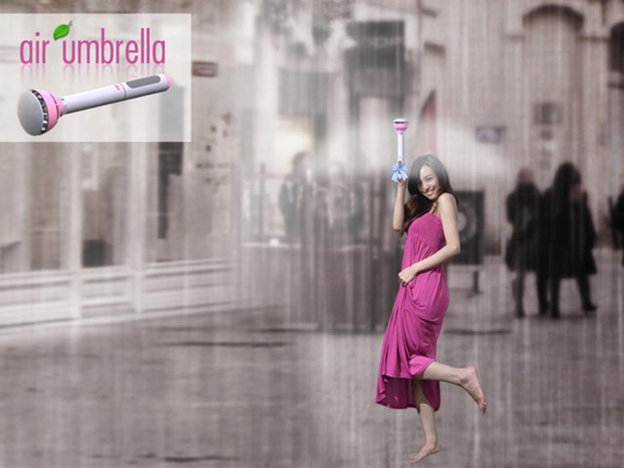 空気の力で雨粒をはじく次世代傘｢Air umbrella｣