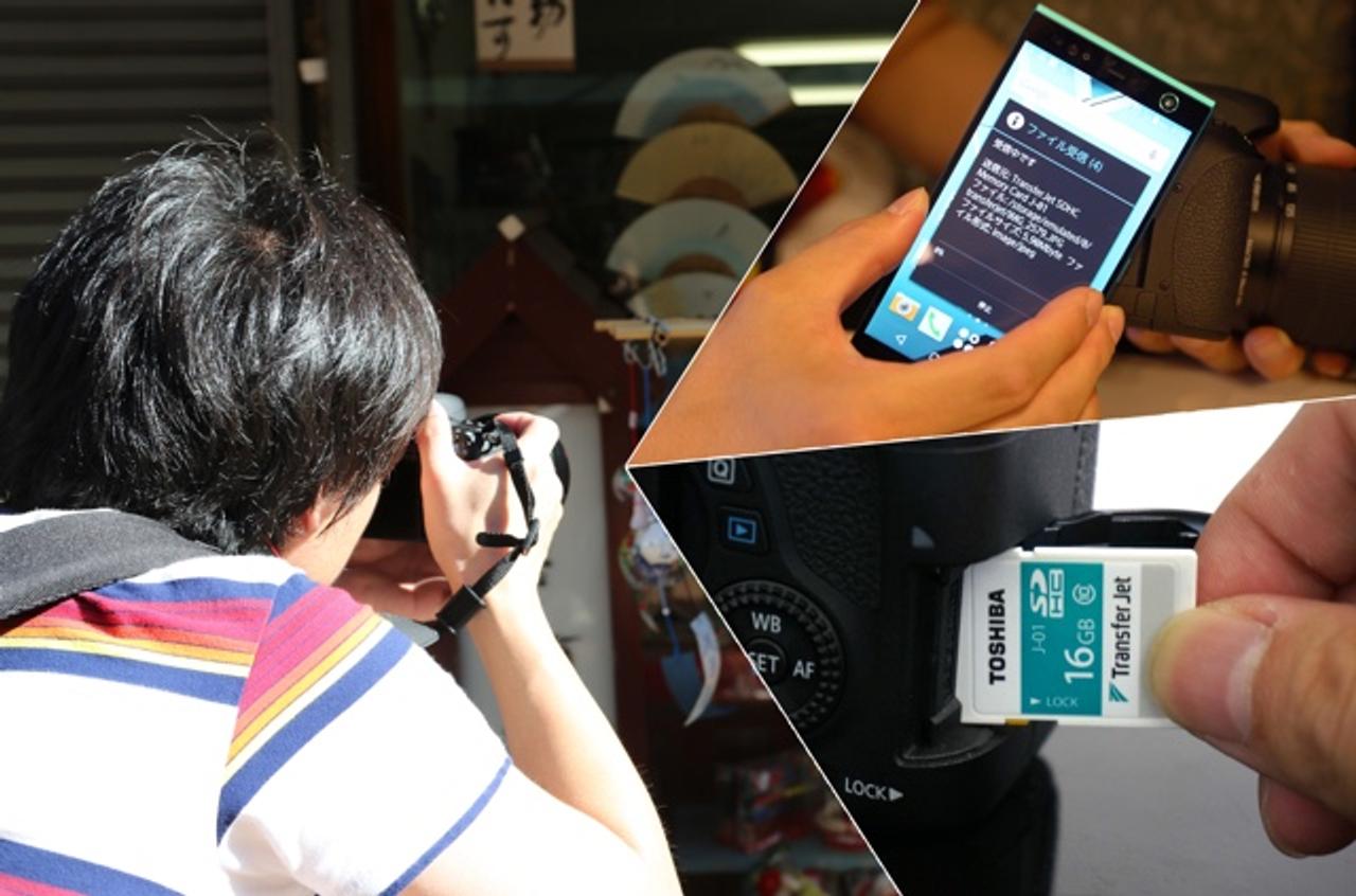 カメラをかざすだけで、動画や写真を高速送信。｢TransferJet™｣があればカードリーダーもいらない！