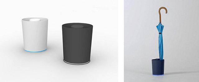 auからIoTを活用したオリジナルインテリア雑貨登場。傘立てとゴミ箱