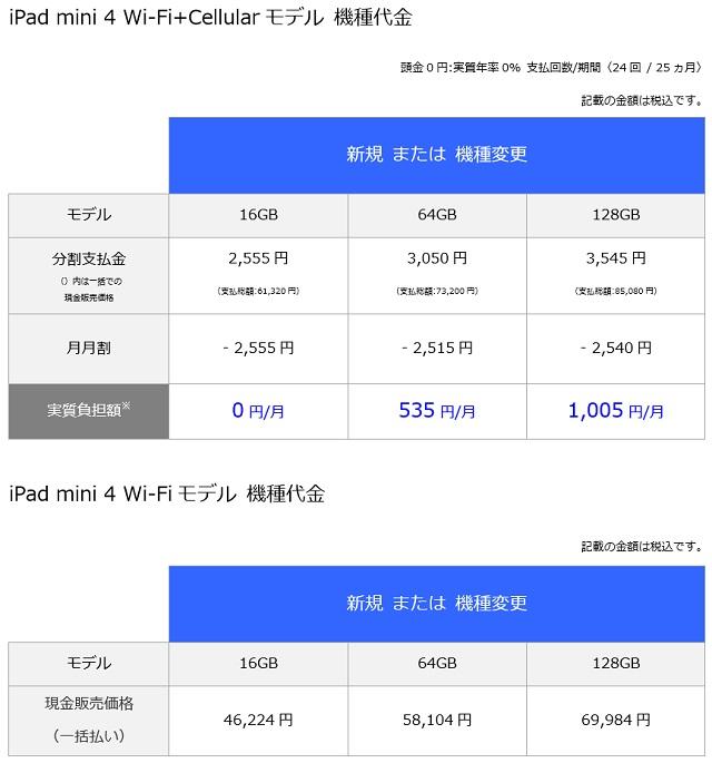 準備OK？ iPad mini 4のドコモ・au・ソフトバンクでの価格が発表 | ギズモード・ジャパン