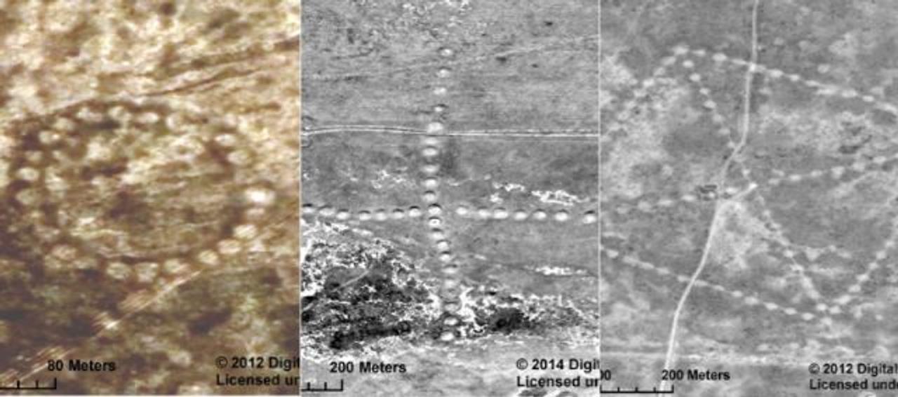 カザフスタンで巨大地上絵発見、大き過ぎてNASAが空から観測