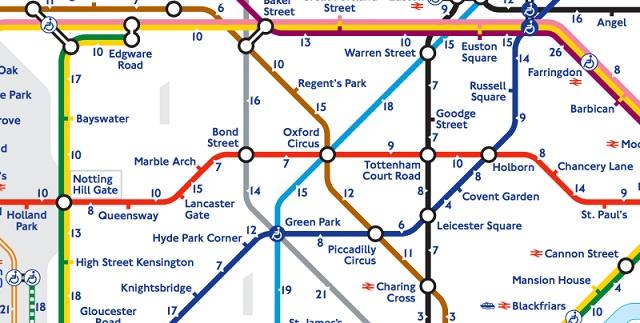 東京にも欲しい！ ロンドンの新地下鉄マップは、駅間の｢徒歩何分｣が