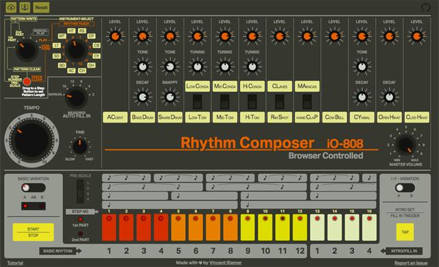 TR-808クローン ブラウザ 全体