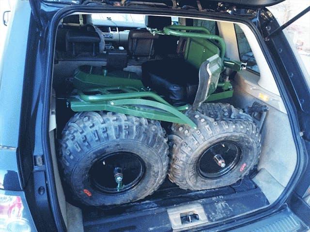 カモシカみたいにどこでも走るバイク、車載