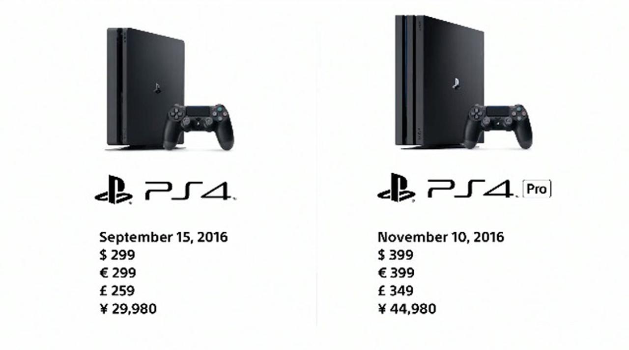 薄くなった新型｢PS4｣、パワフルな上位版｢PS4 Pro｣が登場！ お値段は2万9980円／4万4980円で、発売日は9月15日／11月10日に