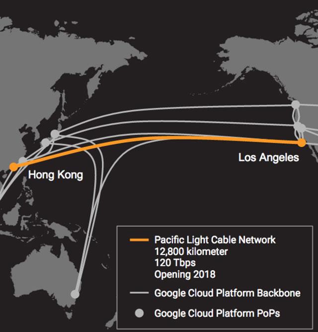 1 GoogleとFacebookが提携、LA/香港間に巨大海底ケーブル通す