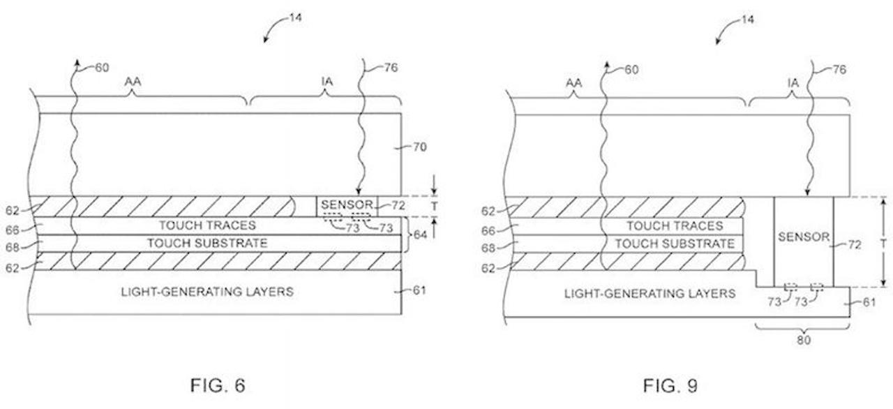 次期iPhone向け？ Appleが光センサーをディスプレイ下に配置する特許を取得