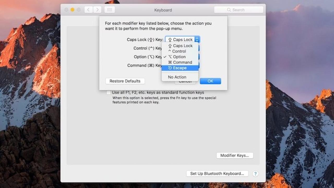 ｢Escキー｣がなくても大丈夫。最新macOS Sierraでは他のキーに置き換え可能です