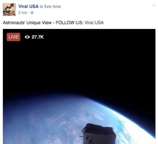 ISS ライブストリーム Facebook フェイク 動画