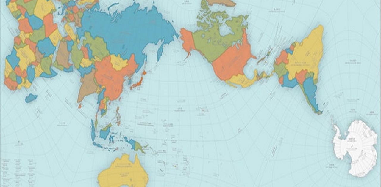 これが正しい地球の姿 世界の見方を変える オーサグラフ世界地図 ギズモード ジャパン