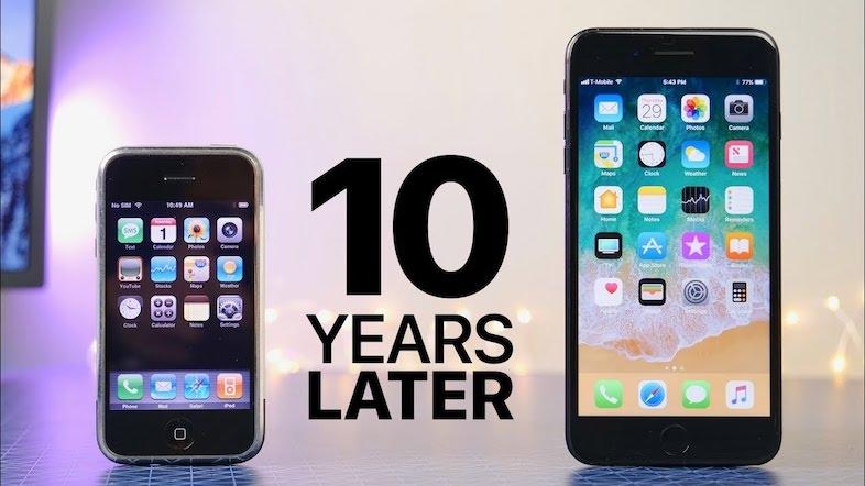 初代iPhoneの「iOS 1.0」とiPhone 7 Plusに入れた「iOS 11」どれくらい