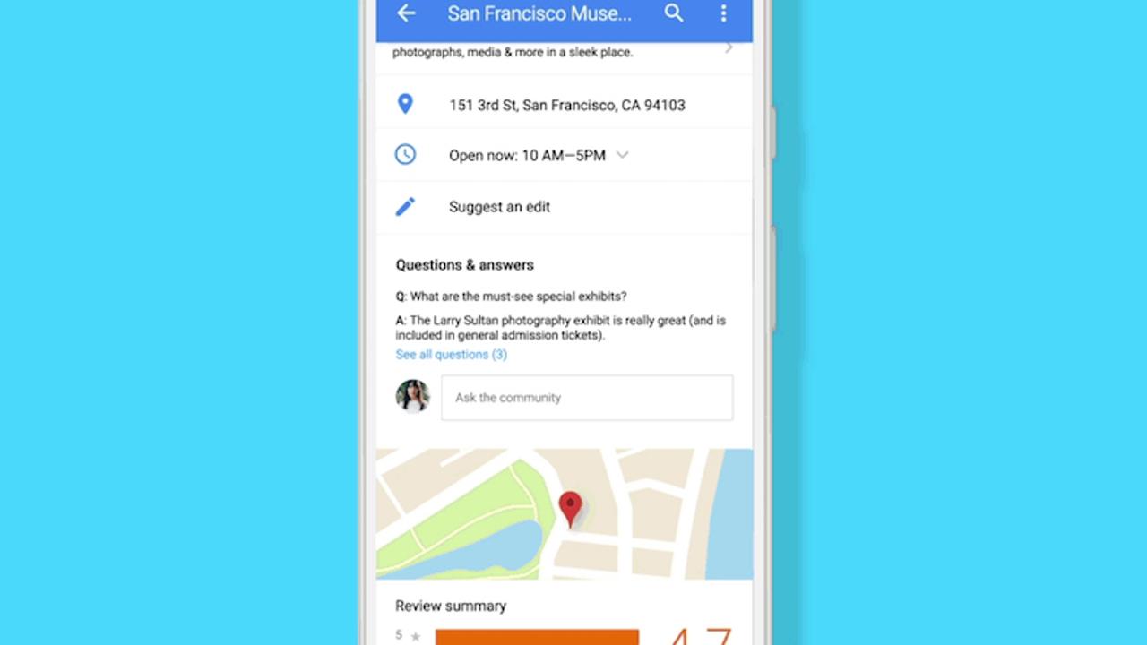 Android版Googleマップに施設のQ&A機能追加。ユーザーの声が施設オーナーに直接届く！