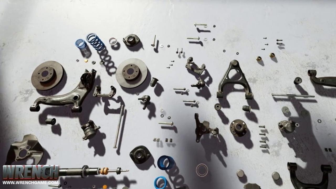 バラバラのネジやパーツで車を組み立てるVRパズル『Wrench』
