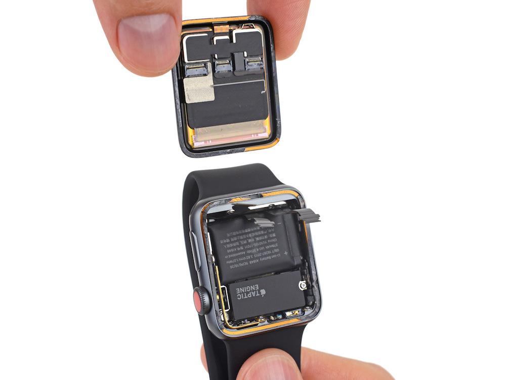Apple Watch Series 3（GPS + Cellular）モデル｣分解レポ。前モデル 