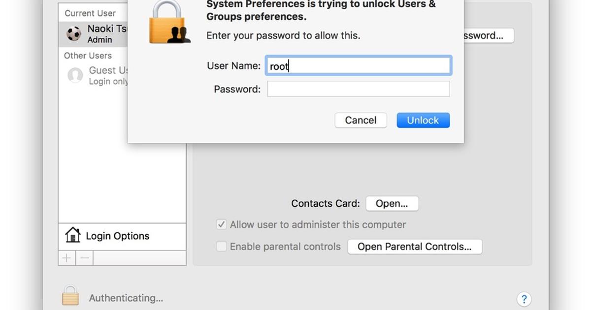 macOS High Sierraの重大脆弱性、対策パッチが早速配布開始 | ギズモード・ジャパン