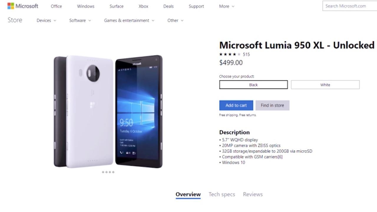 なんか、Microsoftのサイトで昔のスマホ（Lumia）が販売されているんですけど！