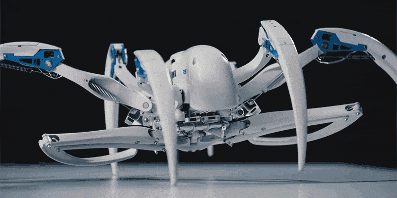 車輪型にトランスフォームするクモ型ロボット｢BionicWheelBot｣