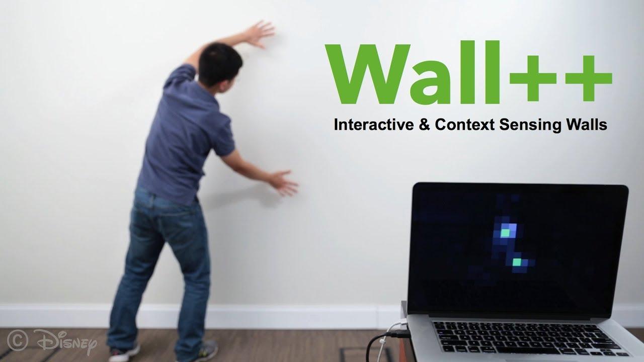 壁全体をタッチスクリーンのようなセンサーにしてしまう研究｢Wall++｣
