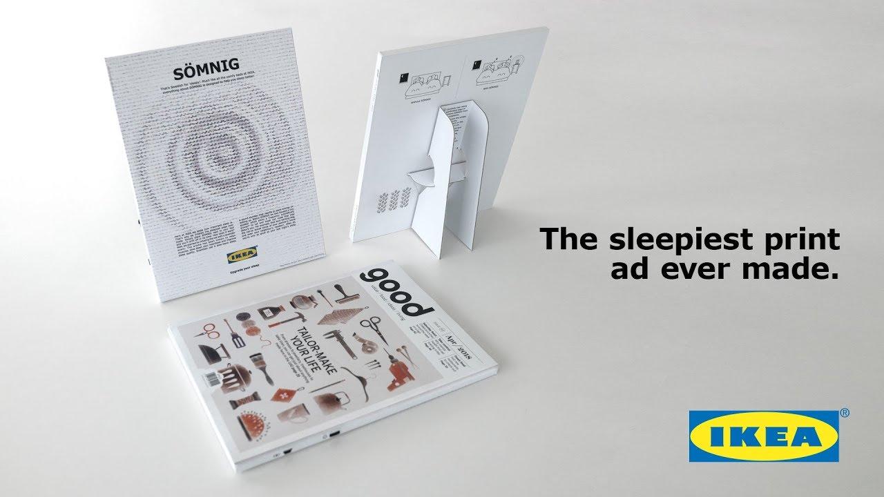 IKEAの世界一眠たくなる雑誌広告｢SÖMNIG｣。ホワイトノイズとラヴェンダーの香りで夢の世界へ