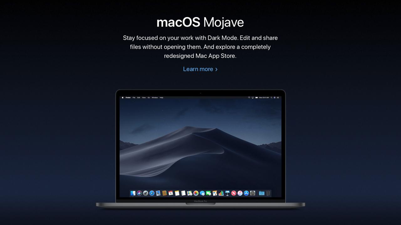 macOS Mojave、公式のカタカナ表記は｢モハべ｣です