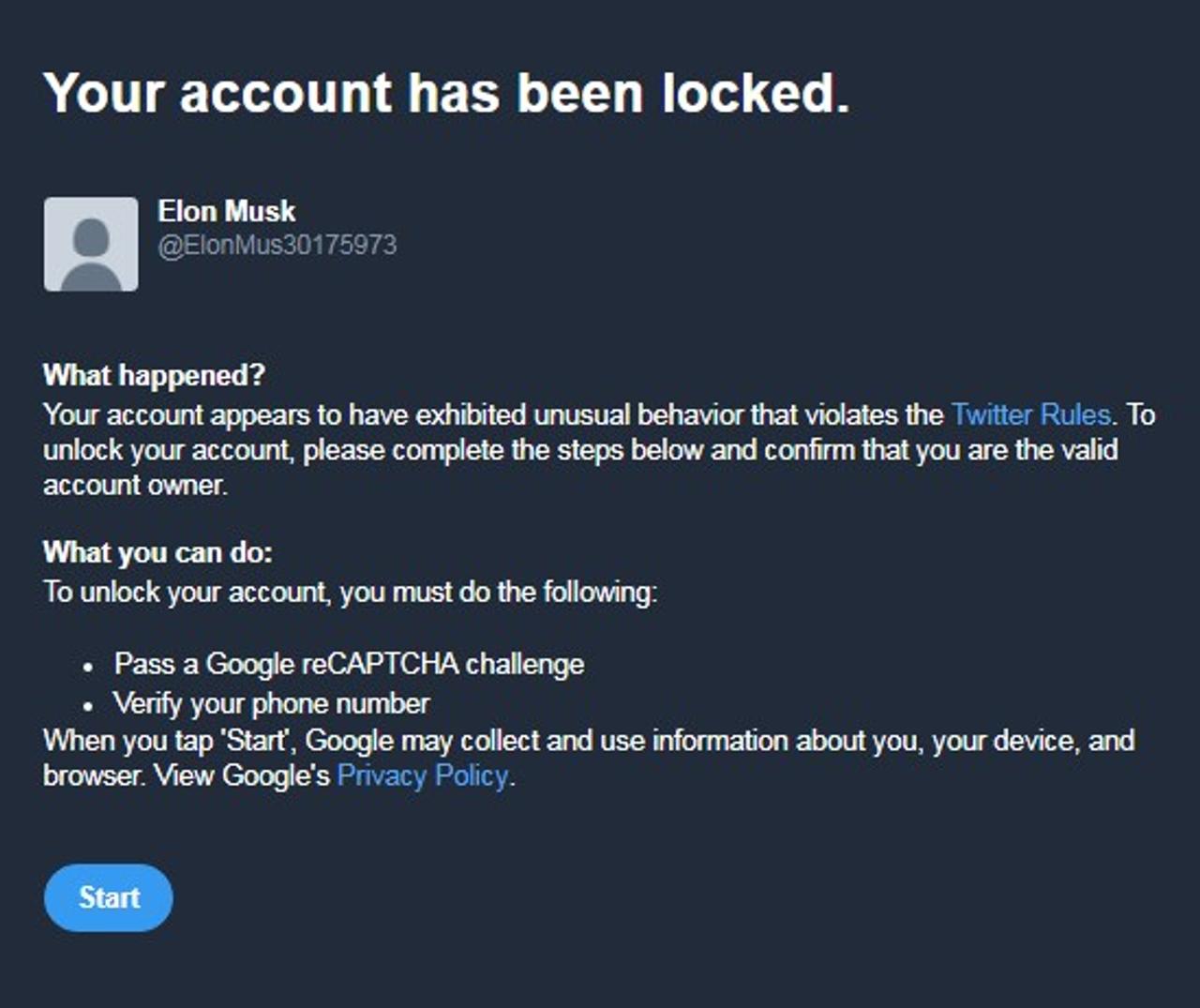 試さないでね、絶対にだよ！ Twitterの新アカウント作成で名前を｢Elon Musk｣にしたらロックされちゃう！