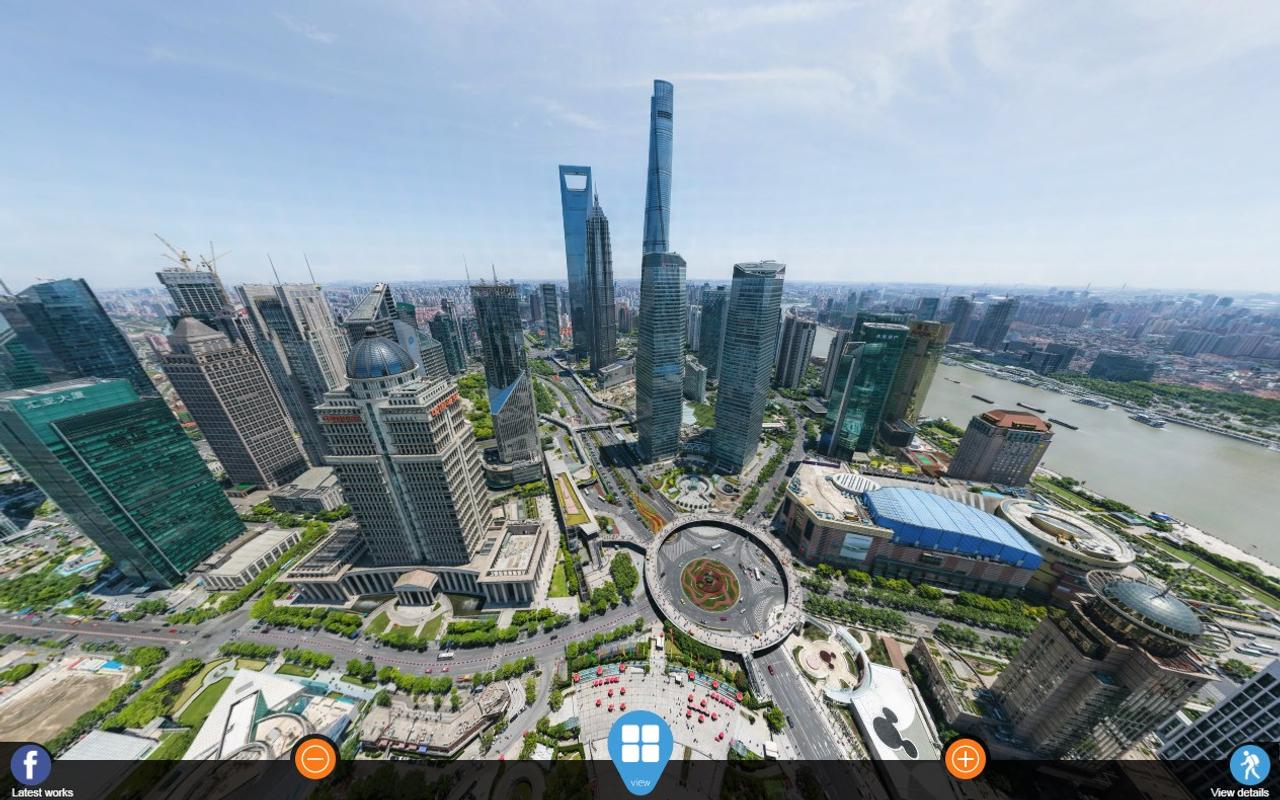 上海の電視塔から撮った1950億ピクセルの360度写真。どこまでも拡大して観光してみよう