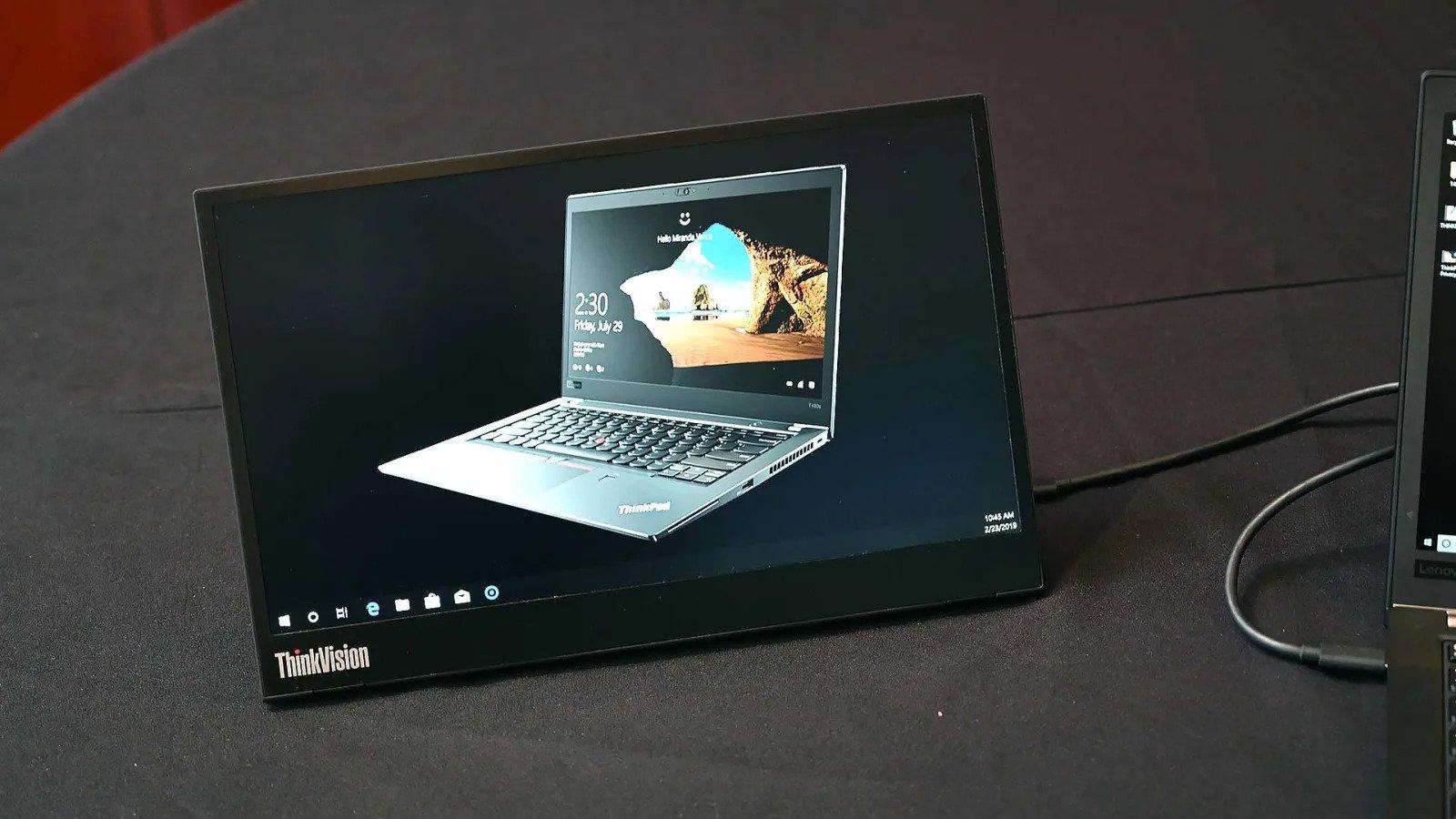レノボの外付けディスプレイ「ThinkVision M14」ハンズオン:いま レノボの外付けディスプレイ「ThinkVision M14」ハンズオン:いま