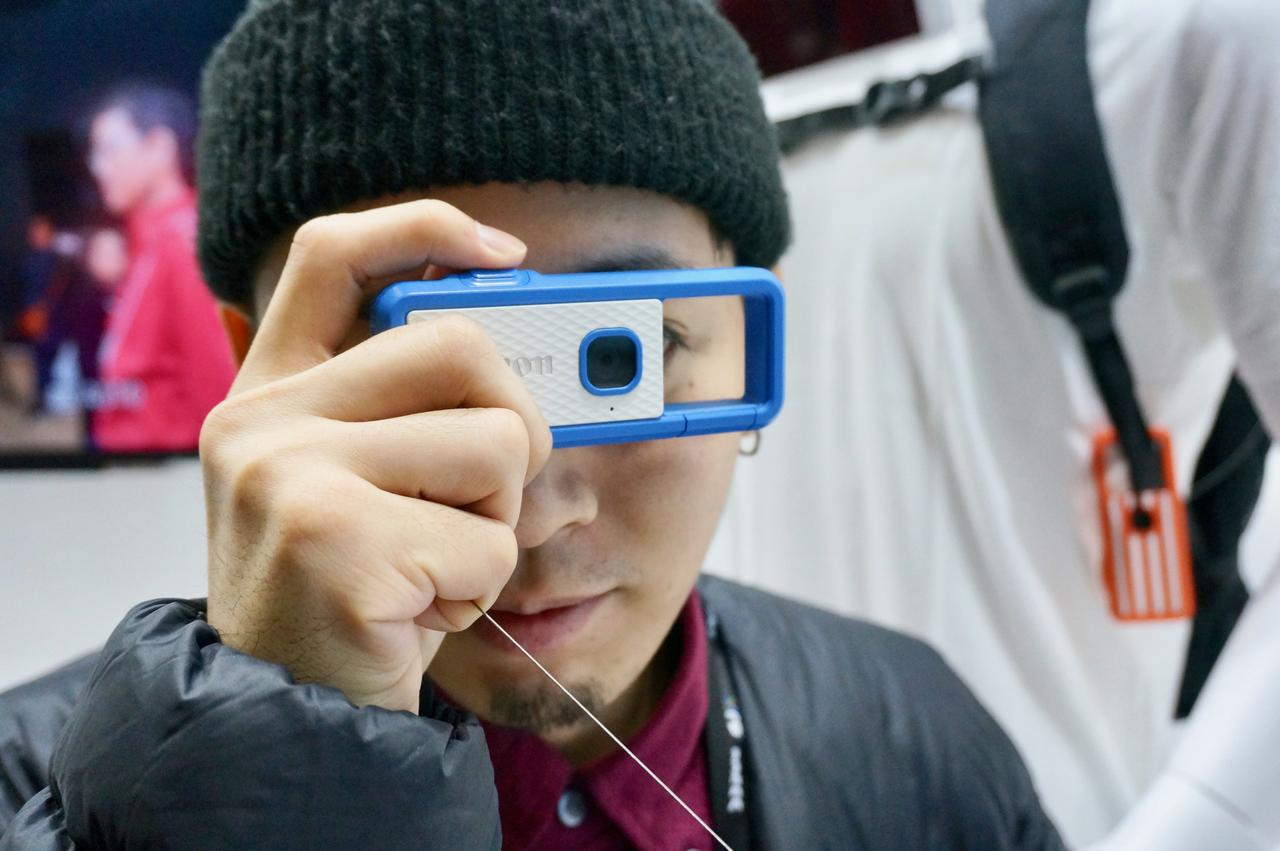 キヤノンブースにて発見！ 100ドル以下を目指す小型アクションカメラのコンセプトモデル #CPPLUS