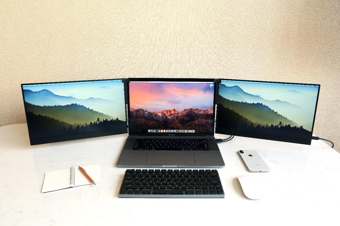 超軽量デュアルディスプレイ「Vinpok Split」 モバイルディスプレイでも大画面！「Vinpok Split」 - ケータイ