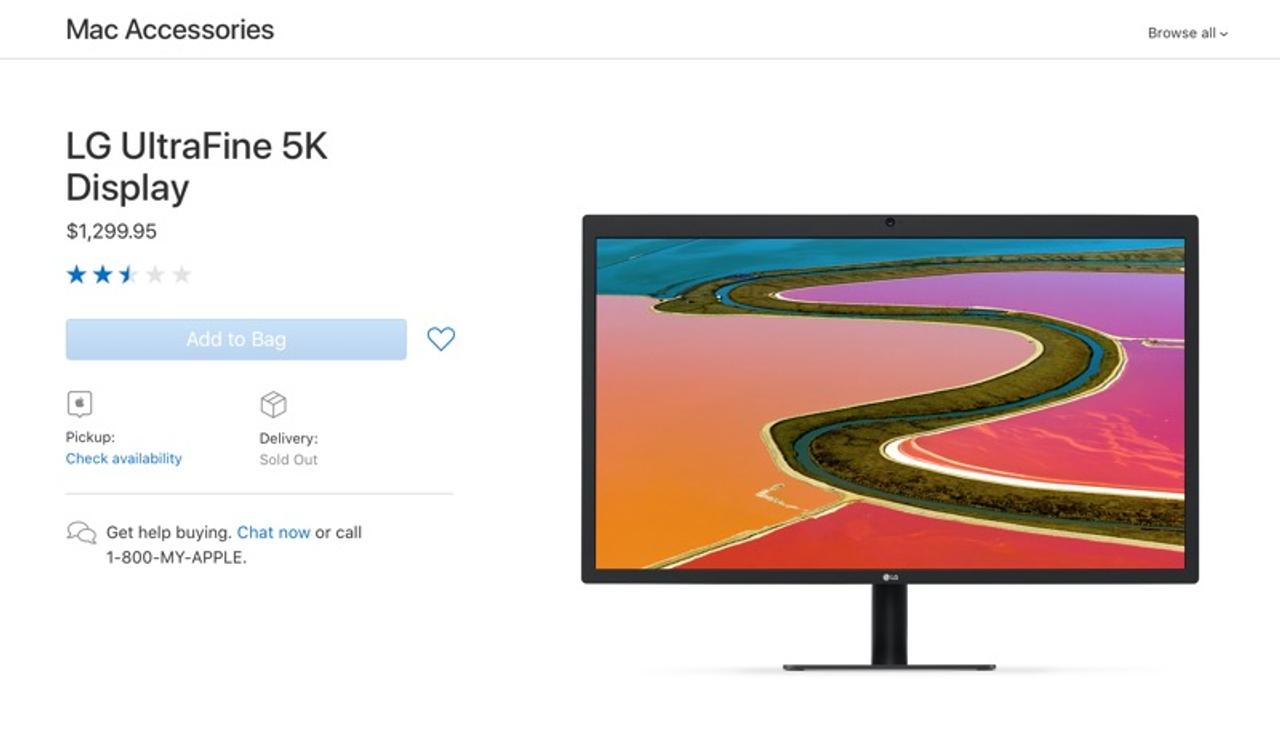 米Appleオンラインストアで｢LG UltraFine 5K Display｣が品切れ中。これはひょっとして？