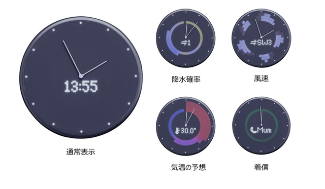 スケジュールや天気も確認できるIoT壁かけ・置き時計｢Glance Clock