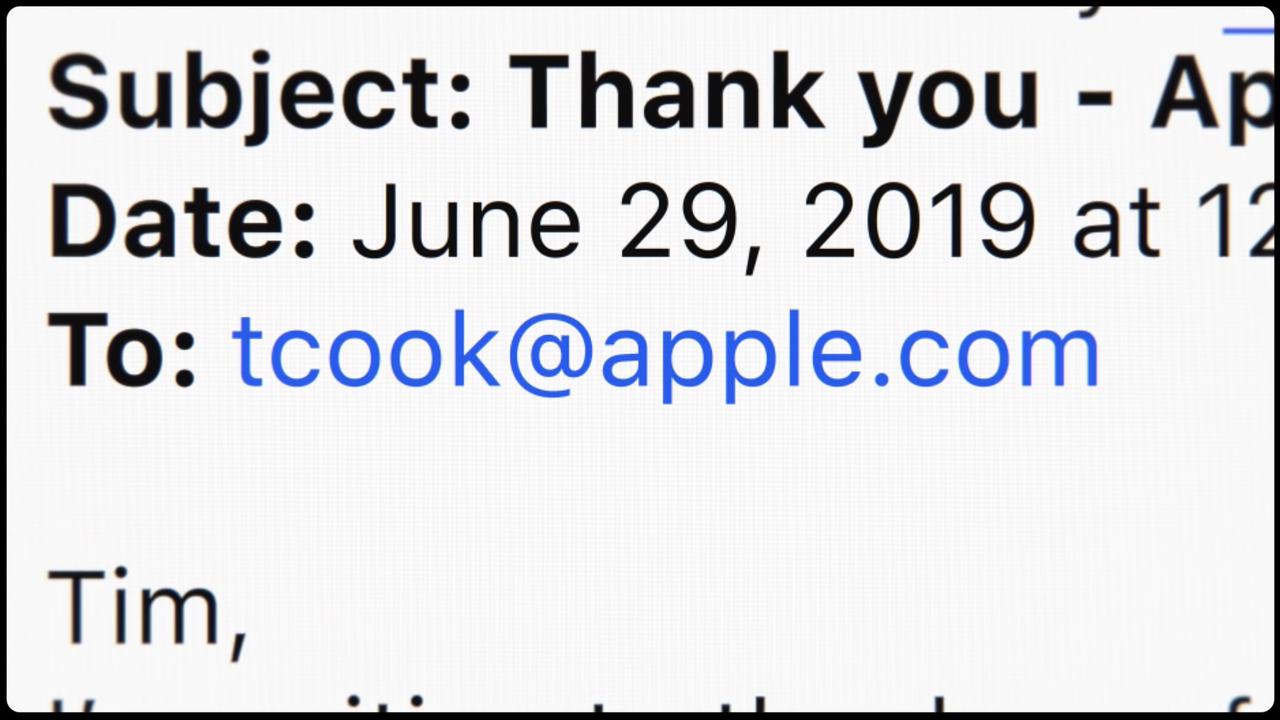 まさかのティムクックのメールアドレス流出 #AppleEvent