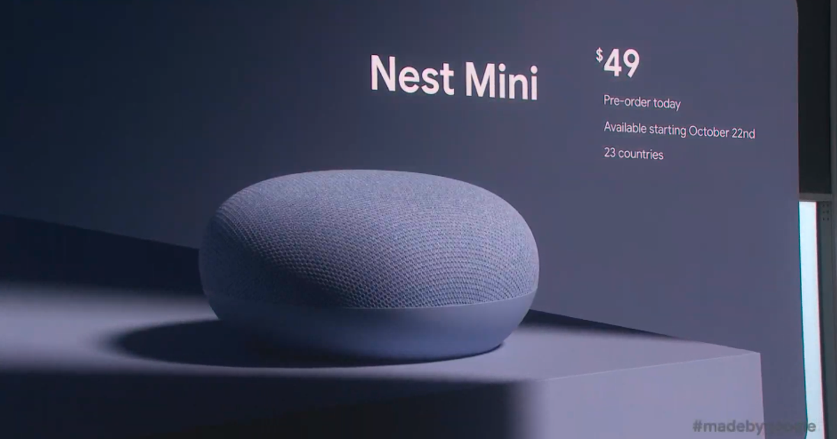 Google Home Miniは「Nest Mini」へ。壁掛けが可能！ #madebygoogle